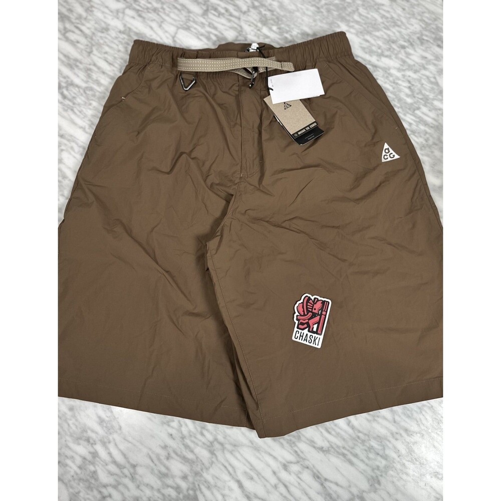 Nike ACG Orb Weaver Shorts UV Repel Mosswood Brown HJ2887-235 Men's Large Tall